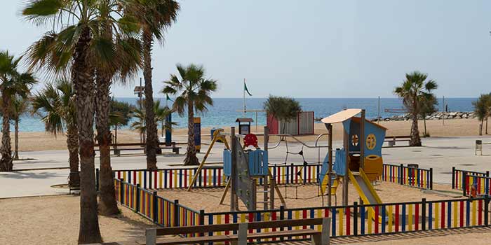 A playground on the sand