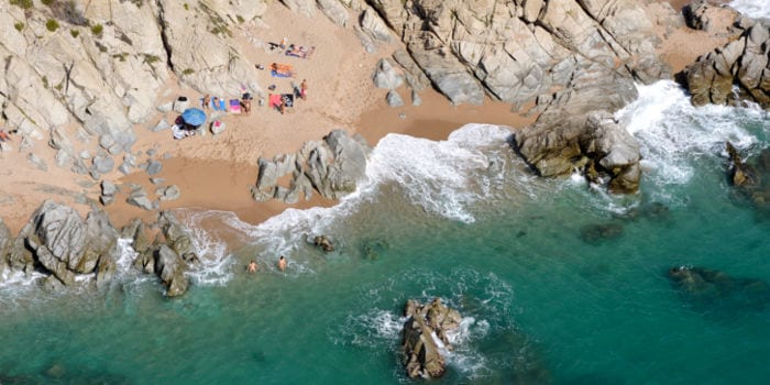 Roca Grossa Beach in Calella de la Costa