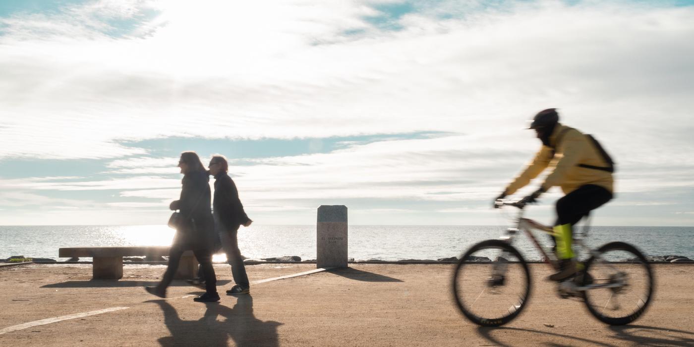Una imatge d'un tram de la platja d'Ocata (Fotografia: Bernat Figueras) Una imatge d'un tram de la platja d'Ocata