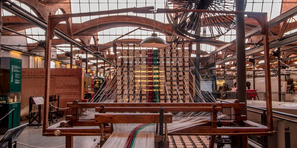 Un dels telers del mNACTEC a Terrassa Un teler del MNACTEC