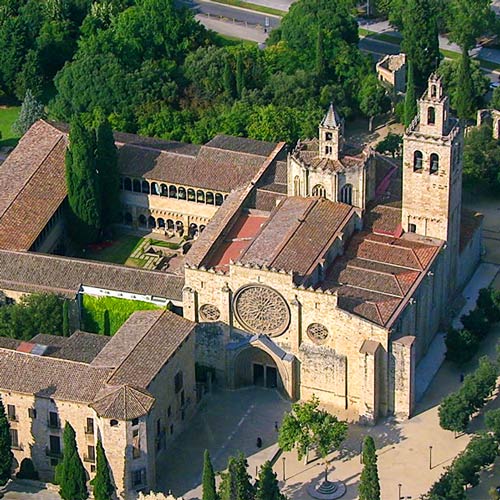Vista aèria del Monestir de Sant Cugat del Vallès