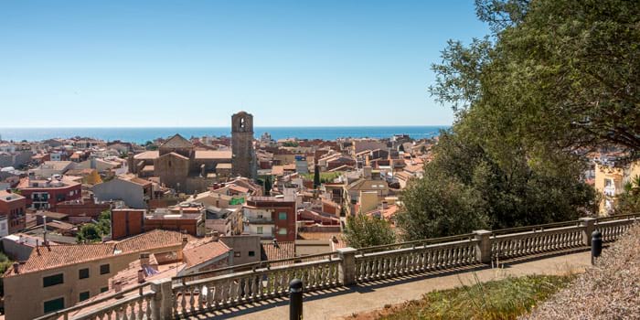 Panoràmica de Malgrat de Mar amb el mar al fons